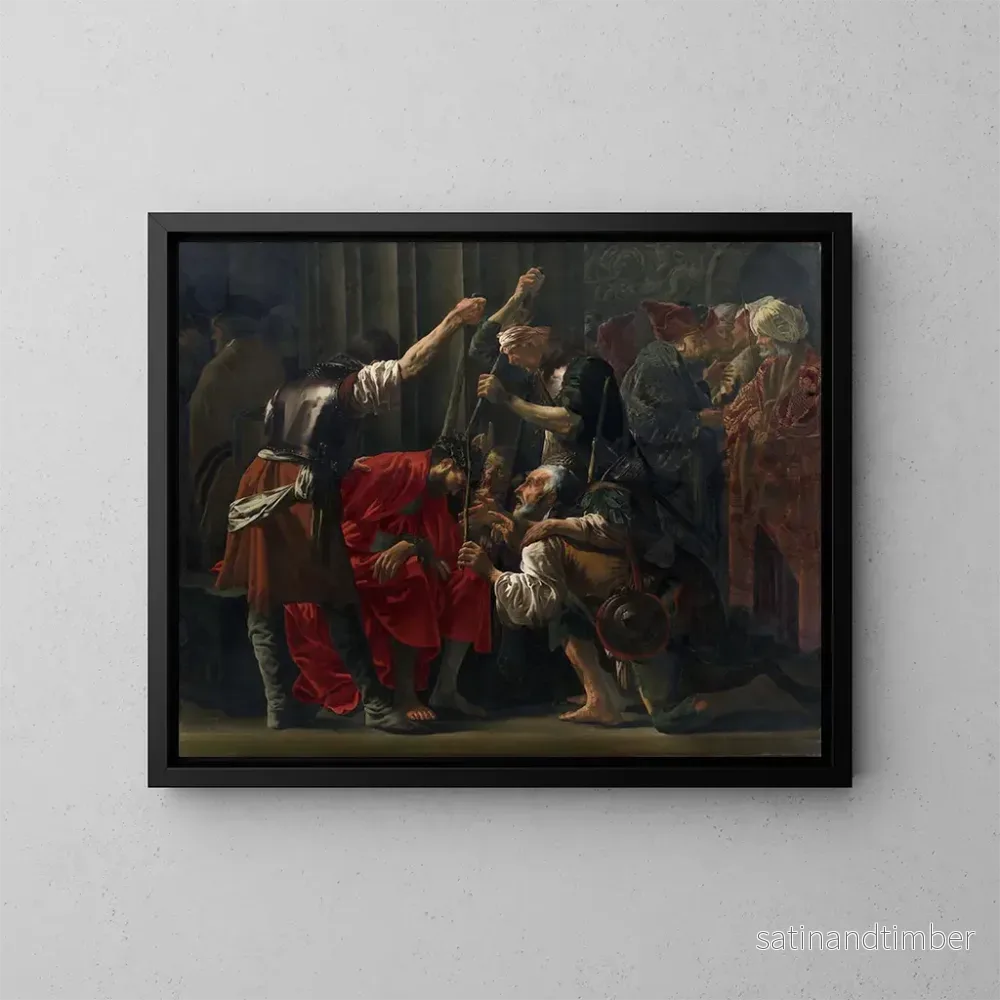 Reproduktion av målningen av Kristus med törnekrona - Hendrick Ter Brugghen