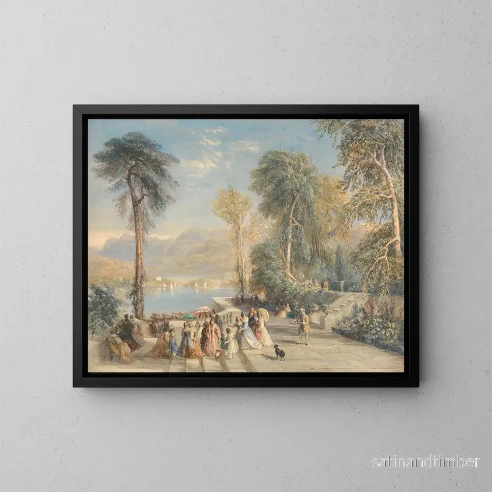 Reproduktion av målningen Windermere vid regattan - David Cox