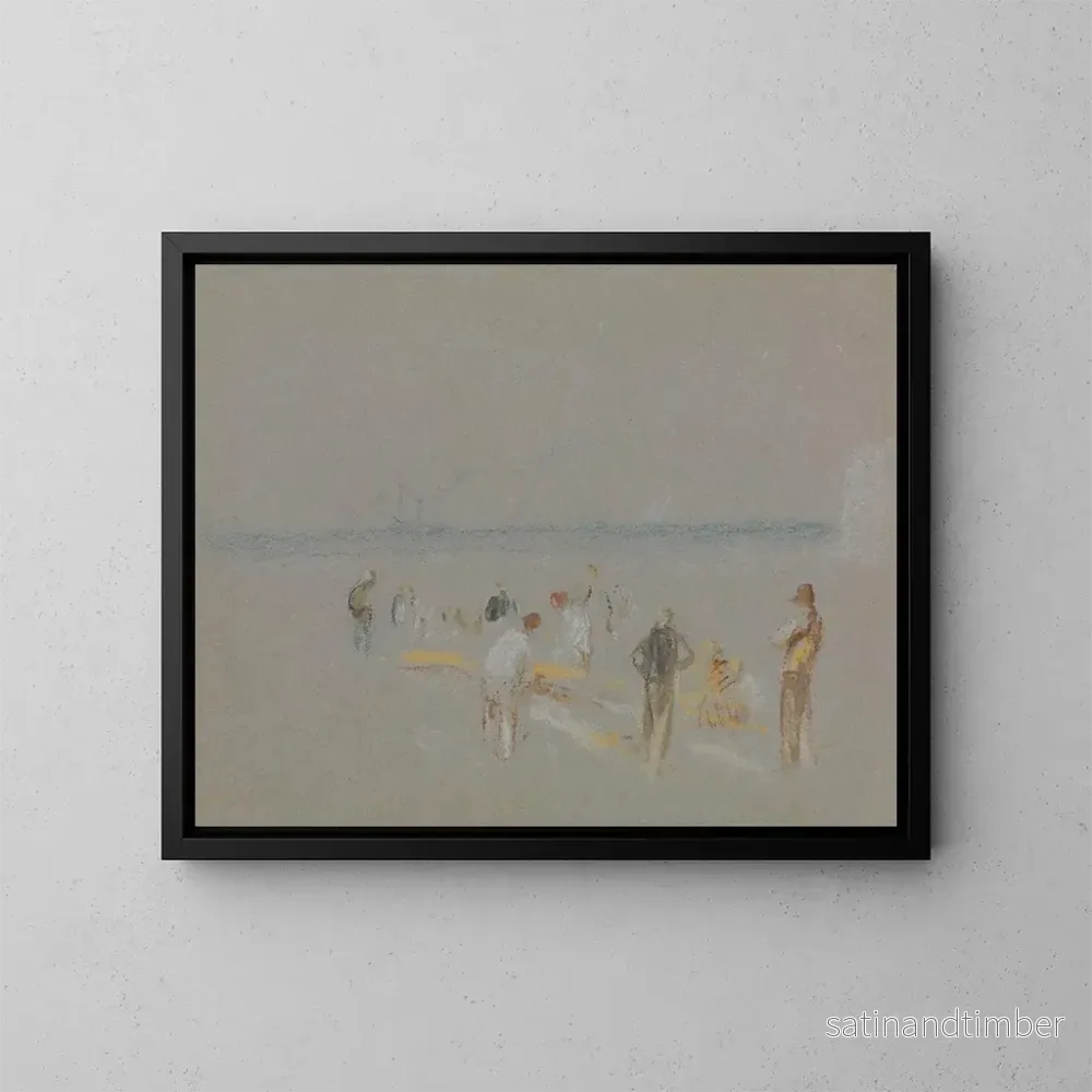 Reproduktion av målningen Cricket sur les Goodwin Sands - Joseph Mallord William Turner