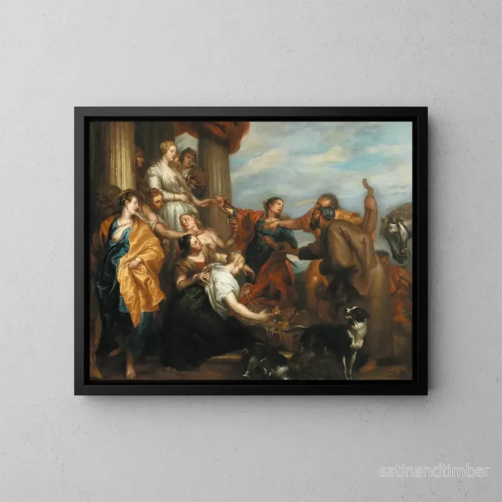 Reproduktion av målningen Achille bland Lycomède’s flickor – Antoine van Dyck-skolan