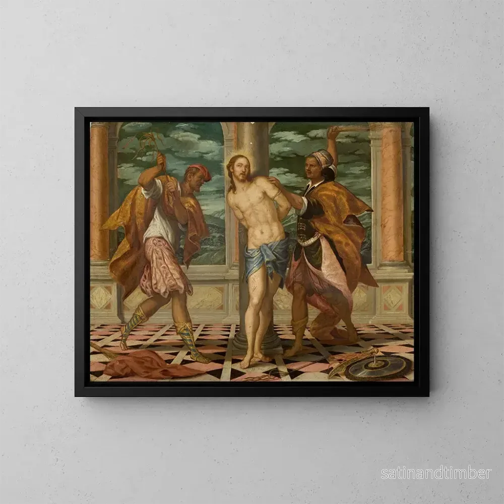 Reproduktion av målningen La Flagellation - Ecole de Paolo Veronese