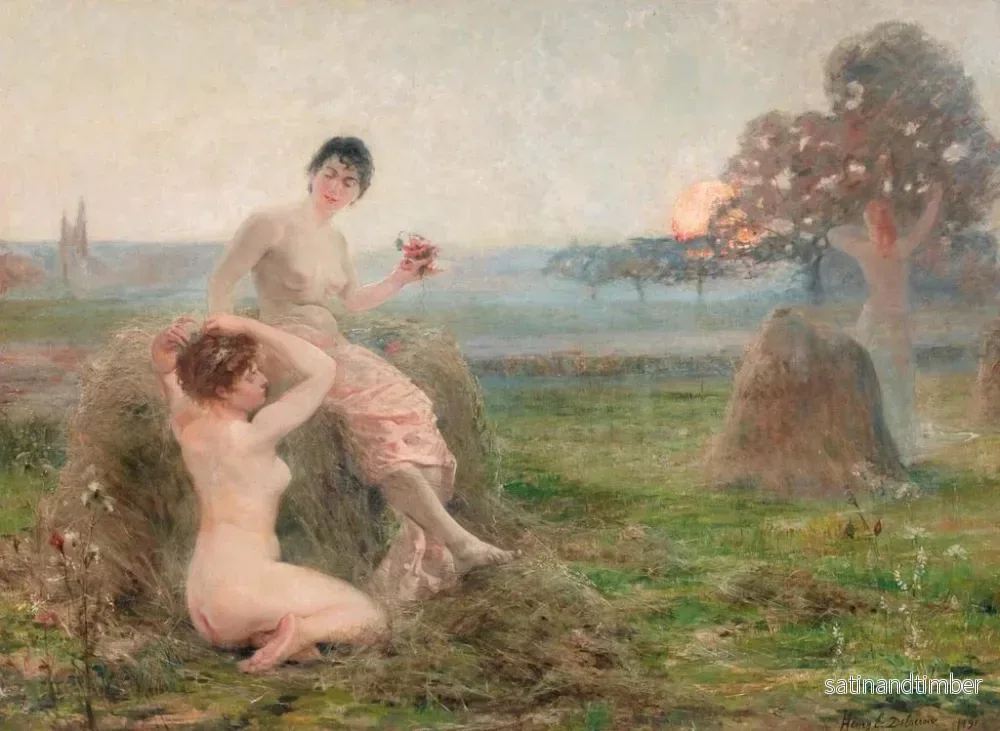 Reproduktion av målningen L'heure enchantée - Henri-Eugène Delacroix - Bild 2