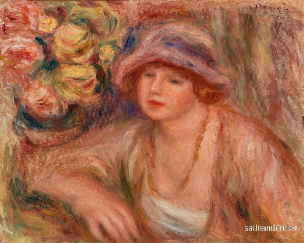 Reproduktion av målningen av en kvinna lutande - Pierre-Auguste Renoir - Bild 2