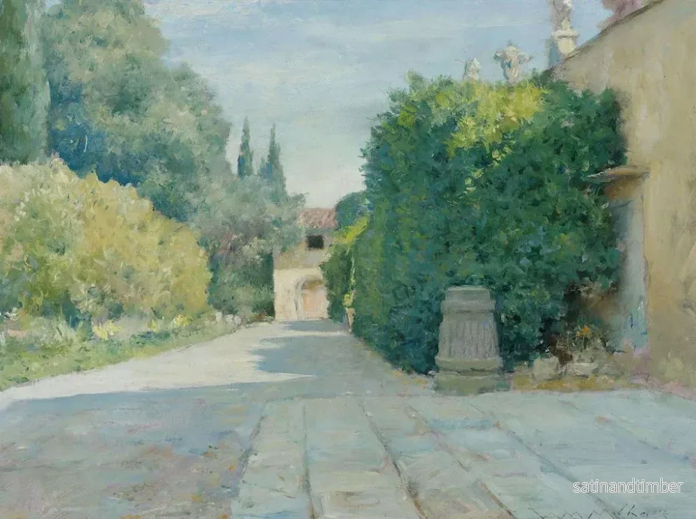 Reproduktion av målningen Villa i Florens - William Merritt Chase - Bild 2