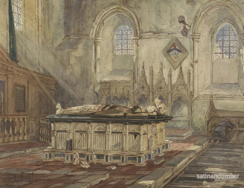Reproduktion av målningen av gravkärva av Sir George Broke Lord Cobham och hans fru Anne - Thomas Shotter Boys - Bild 2