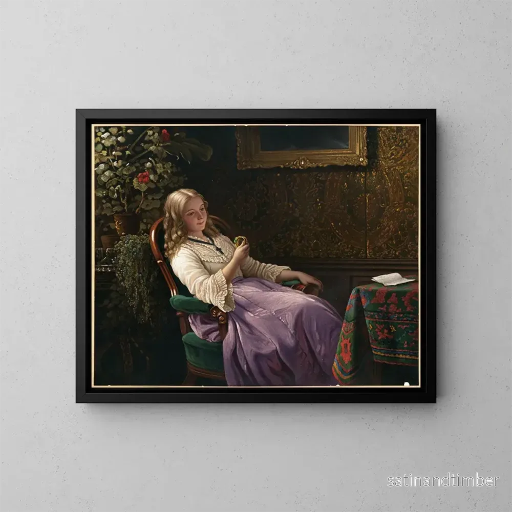 Reproduktion av målningen Le jeton d’amour – Johann Georg Meyer von Bremen Reproduktion av målningen Le jeton d’amour – Johann Georg Meyer von Bremen