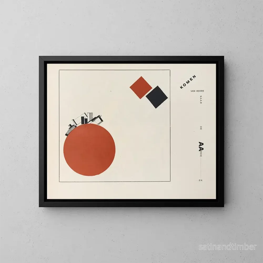 Reproduktion av målningen Att bli suprematist av två färger i sex konstruktioner Pl 8 - El Lissitzky