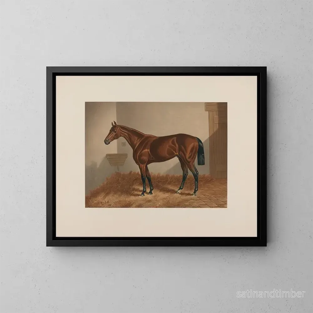 Reproduktion av målningen Cheval de Ten Broeck Bay - Henry Stull