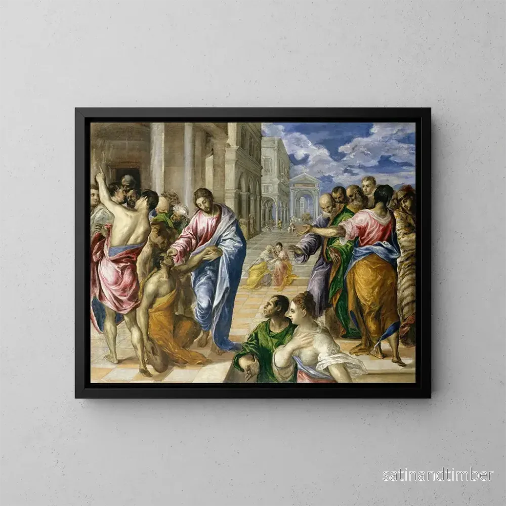 Reproduktion av målningen Le Christ guérissant les aveugles - El Greco