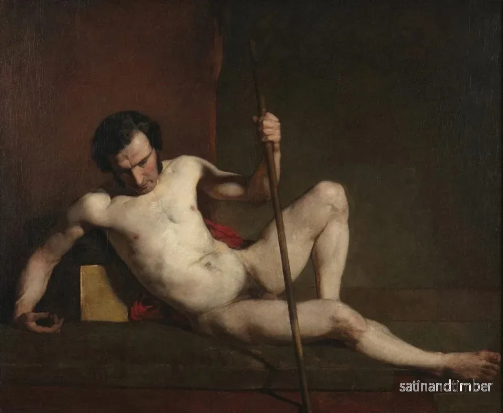 Reproduktion av målningen Nu masculin s'appuyant sur un bâton - William Etty - Bild 2