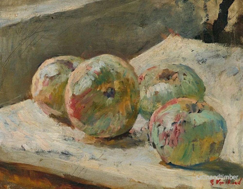 Reproduktion av målningen Quatre pommes - Édouard Vuillard - Bild 2