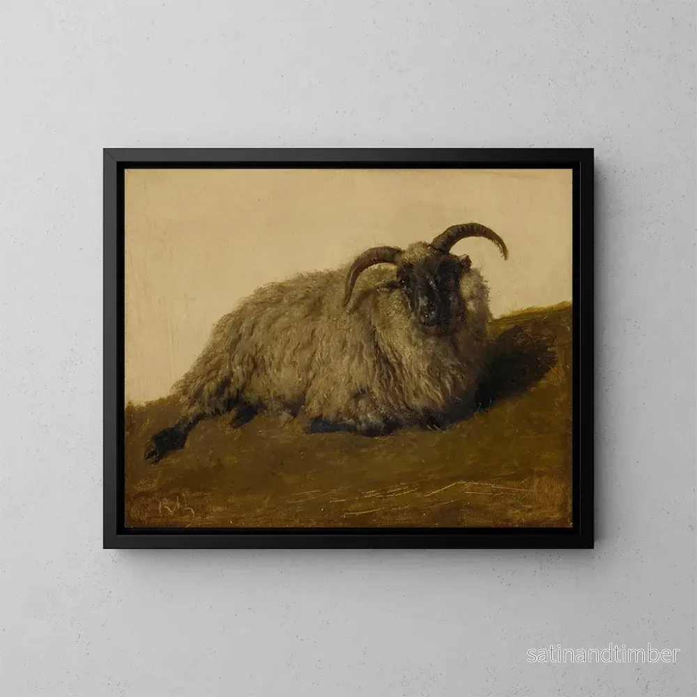 Reproduktion av målningen Le Mérinos - Rosa Bonheur