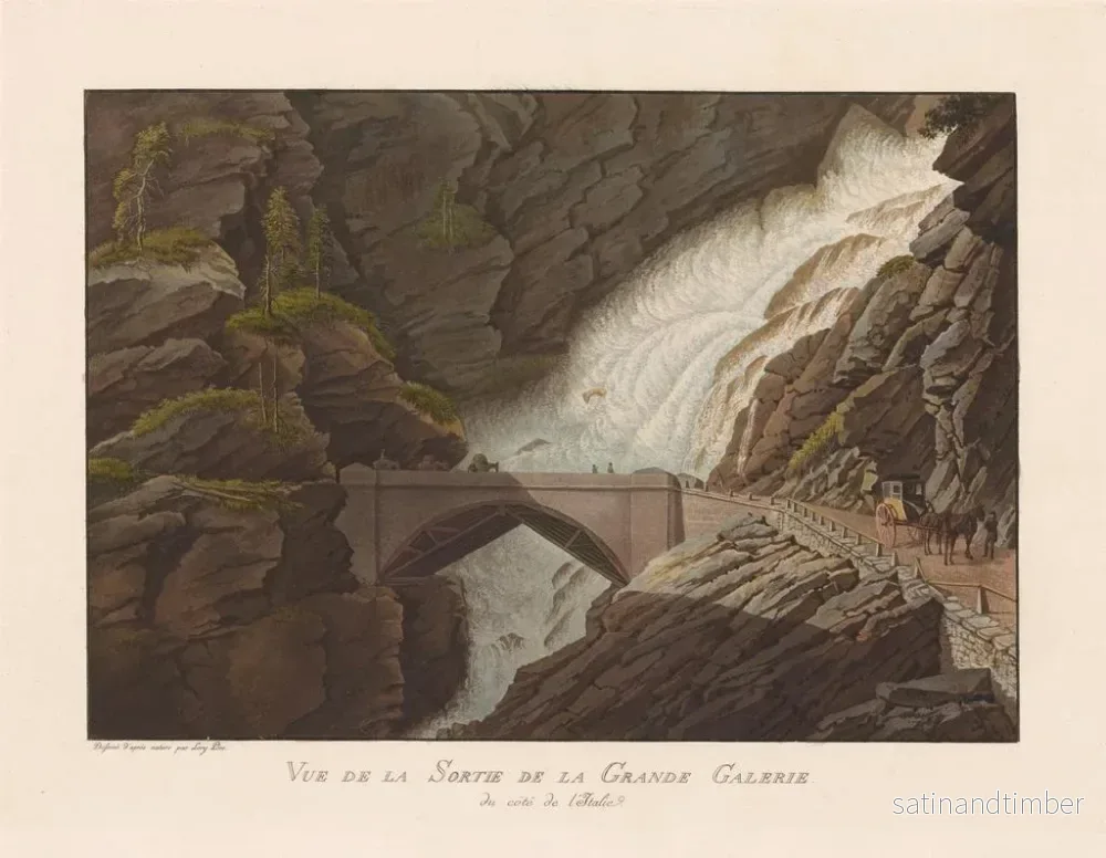 Reproduktion av målningen Vue de la sortie de la Grande Galerie du côté de l'Italie - Gabriel Lory le Jeune - Bild 2
