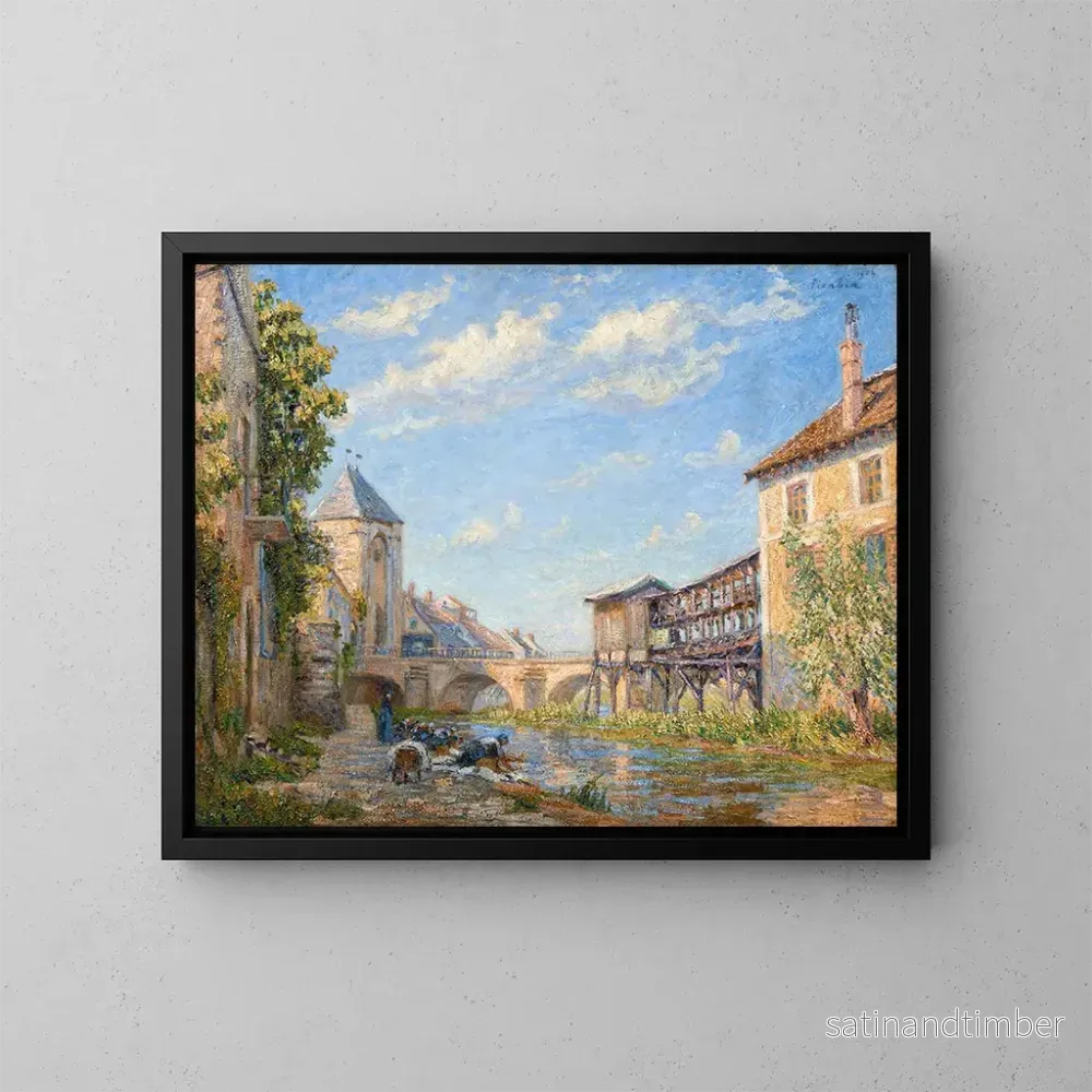 Reproduktion av målningen Les laveuses de Moret - Francis Picabia