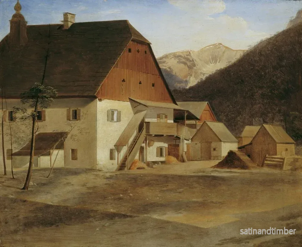 Reproduktion av målningen La grande maison de la martre à Hirschwang sur la Rax - Erasmus von Engert - Bild 2