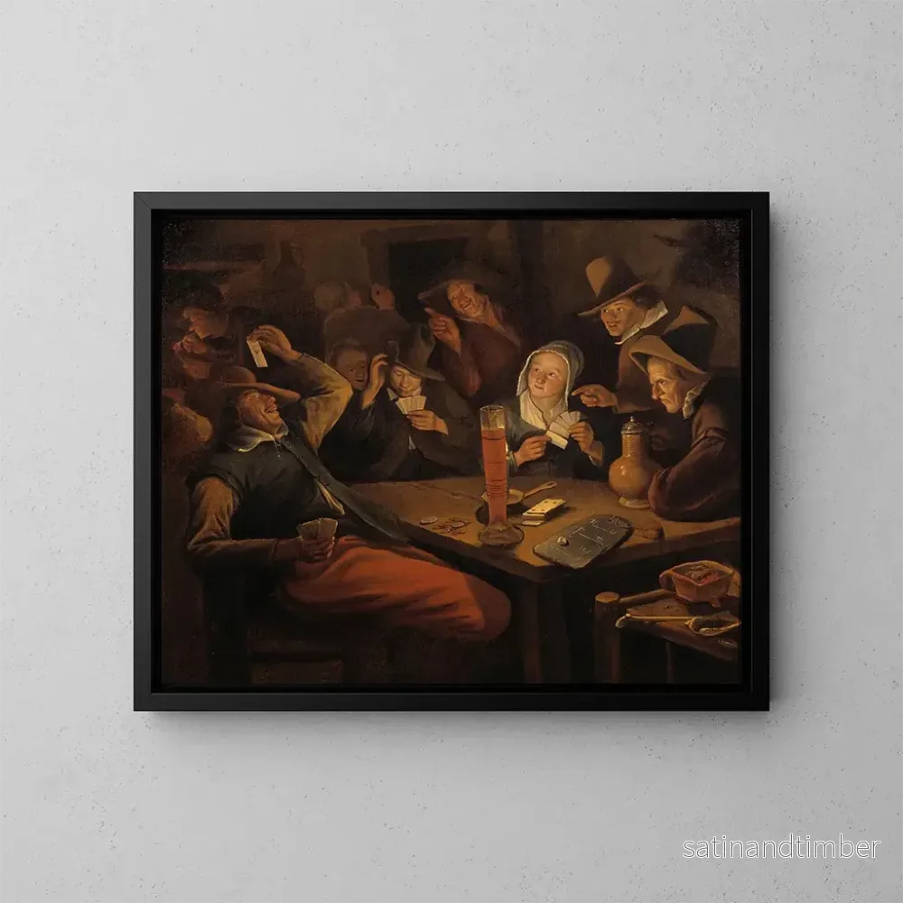 Reproduktion av målningen As de cœur - Jan Steen