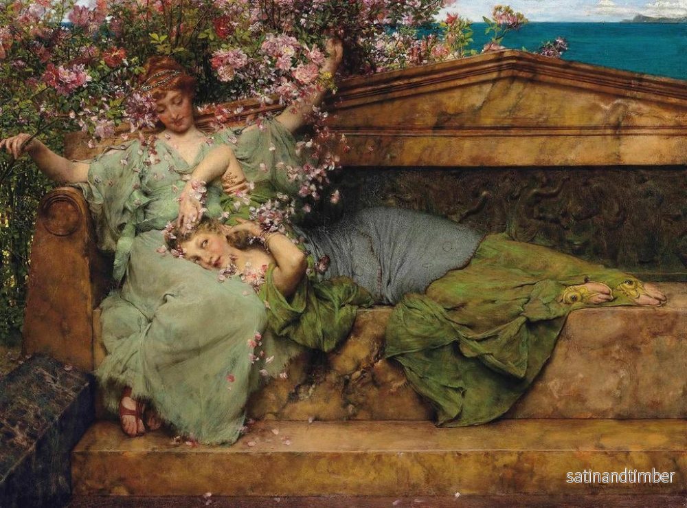 Reproduktion av målningen I en rosengård - Lawrence Alma-Tadema - Bild 2