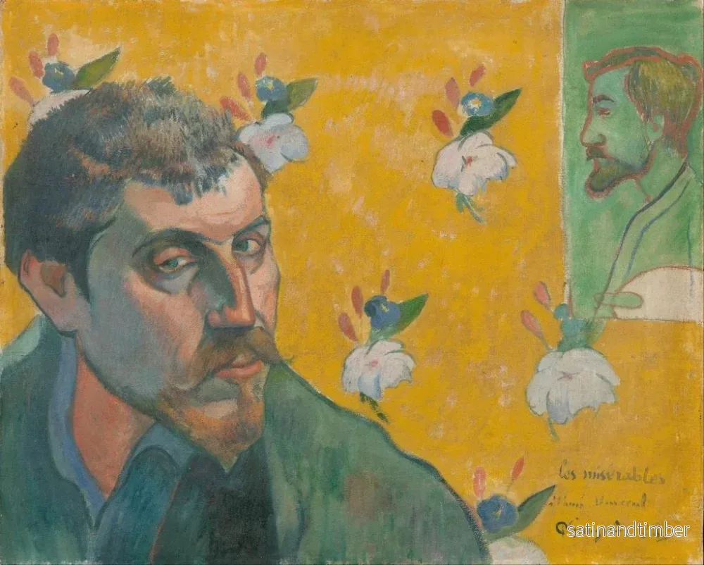 Reproduktion av målningen Självporträtt med porträtt av Bernard Les Misérables - Paul Gauguin - Bild 2