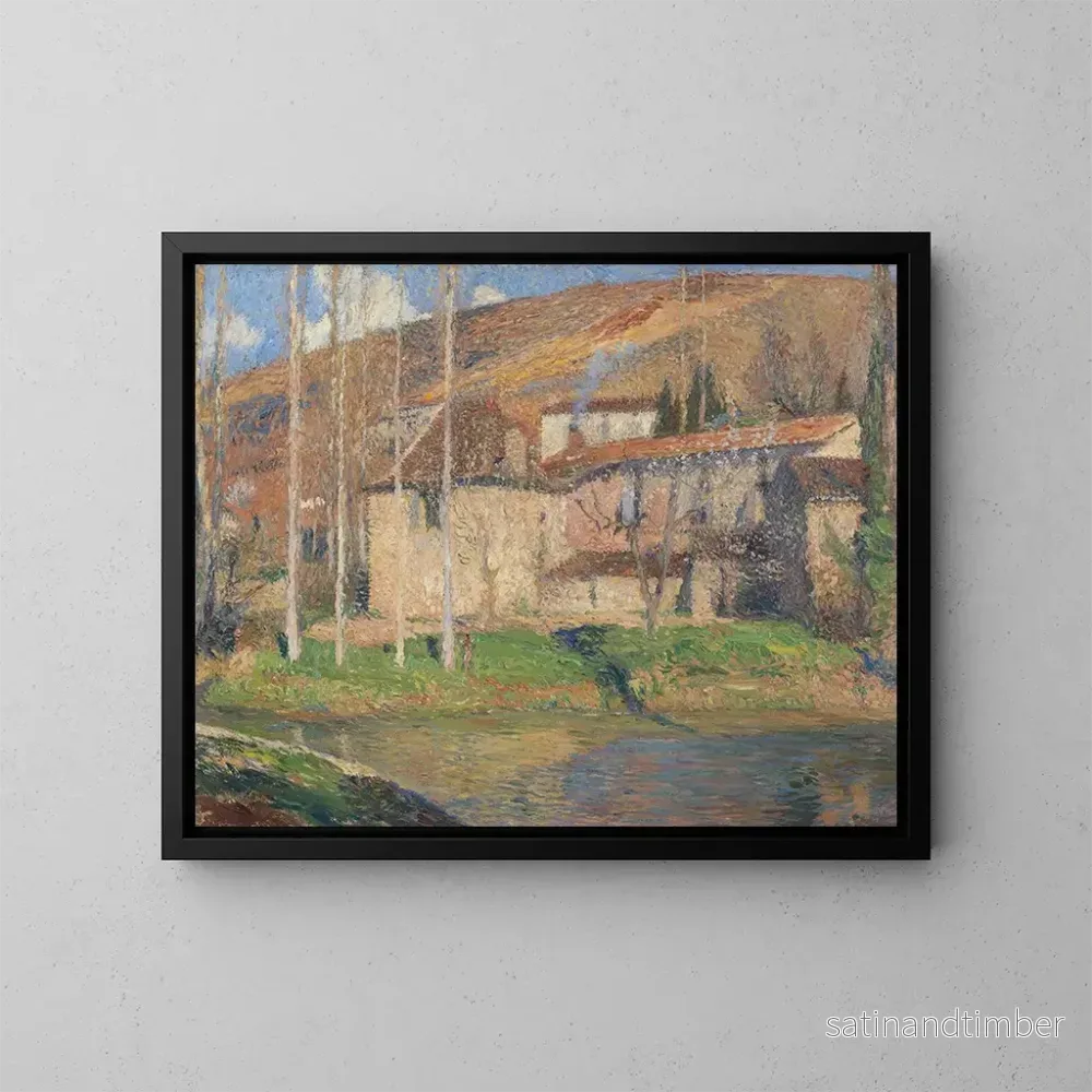 Reproduktion av målningen Vue de Labastide-du-Vert, Midi-Pyrénées - Henri Martin