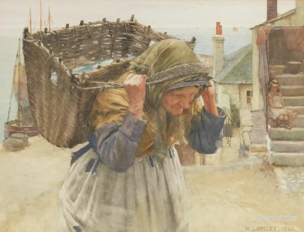 Reproduktion av målningen La femme de pêcheur - Walter Langley - Bild 2