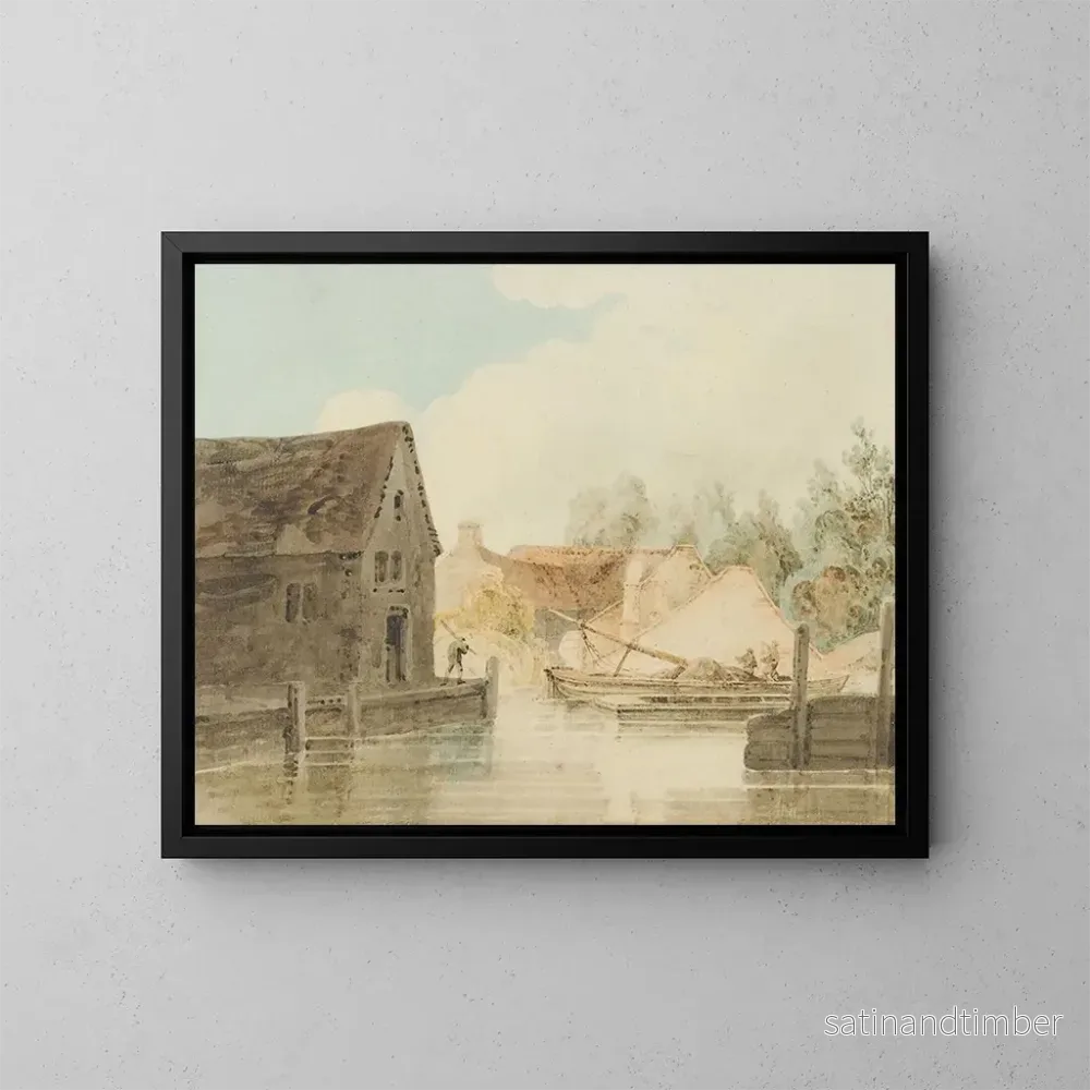Reproduktion av målningen Quai du canal - Thomas Girtin