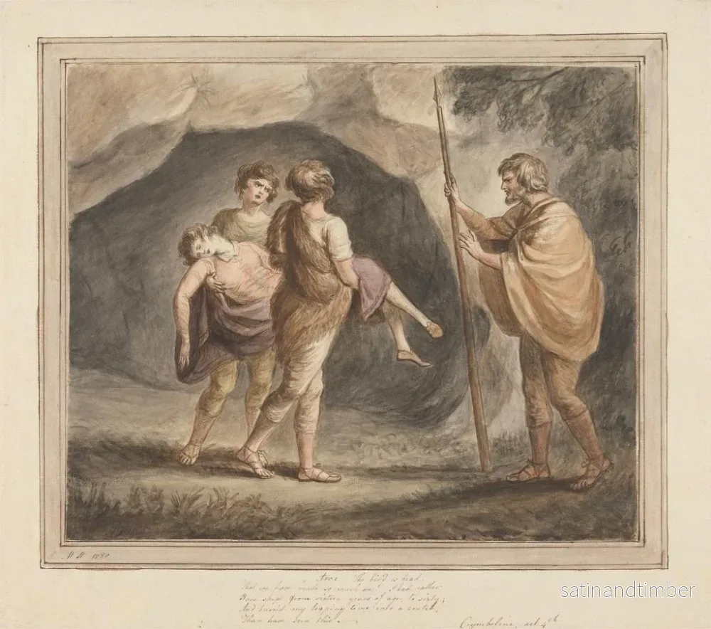 Reproduktion av målningen Arviragus bär Imogène död i sina armar, Cymbeline, Akt IV, Scen II - Mary Hoare - Bild 2