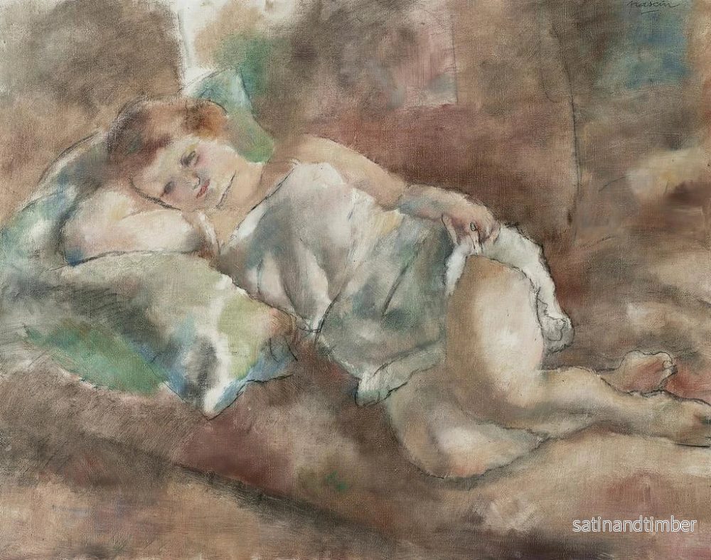 Reproduktion av målningen Le repos du modèle - Jules Pascin - Bild 2