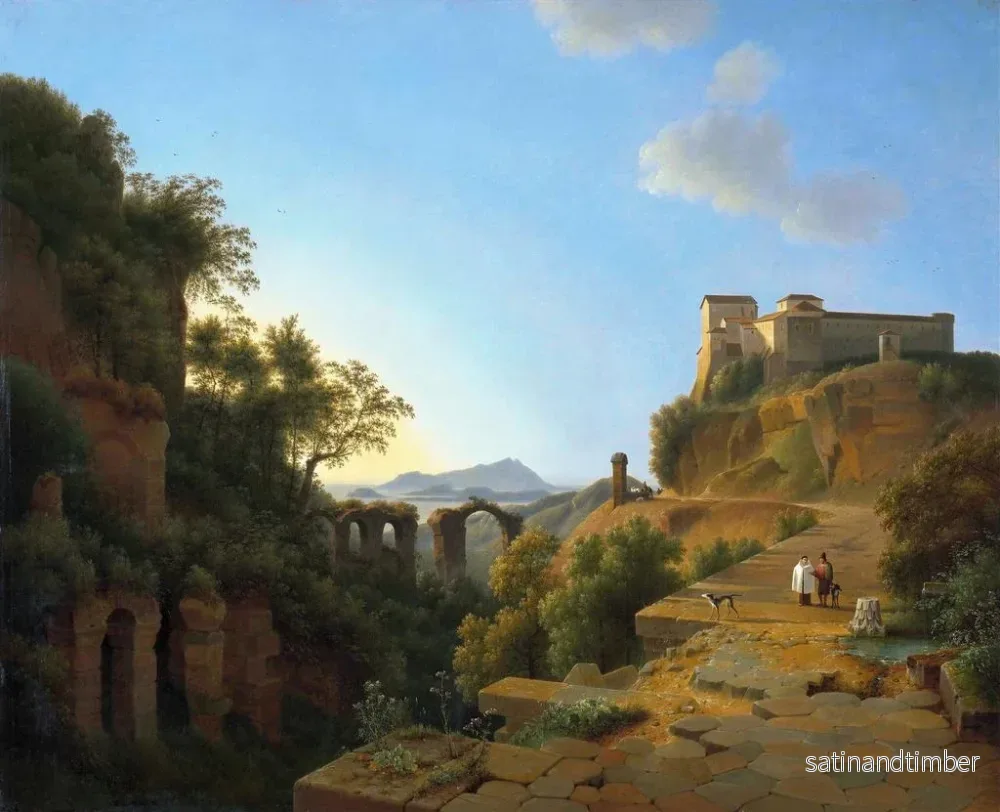 Reproduktion av målningen Le golfe de Naples avec l'île d'Ischia au loin - Josephus Augustus Knip - Bild 2
