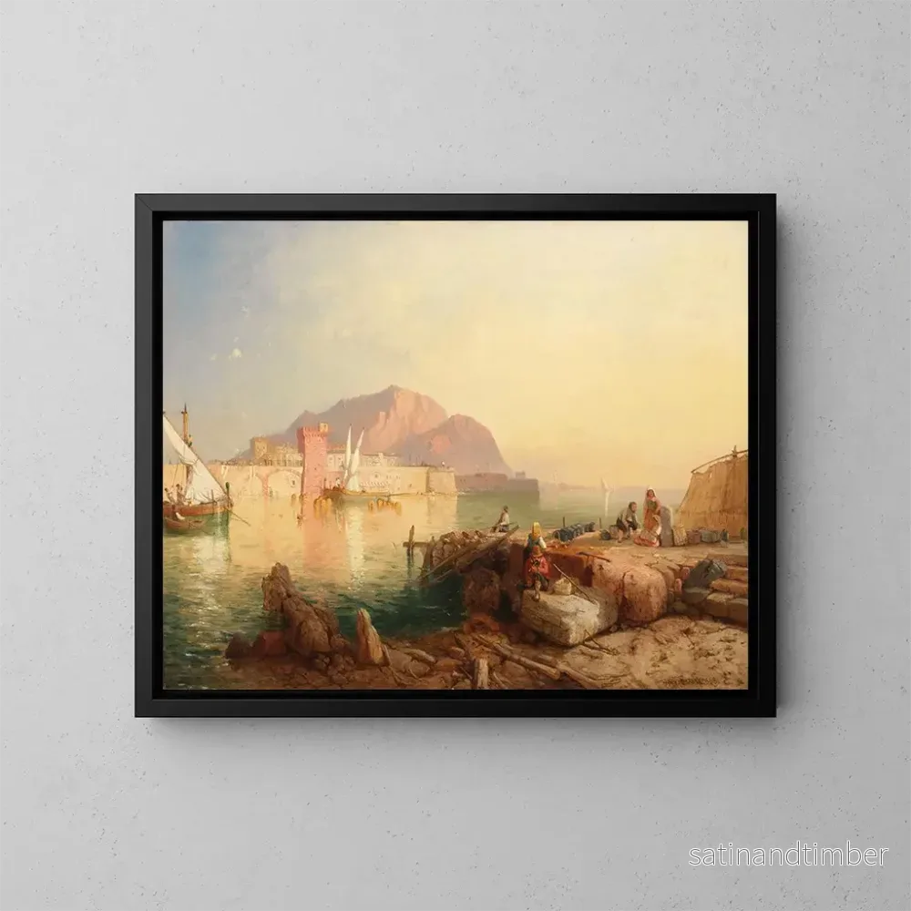 Reproduktion av målningen La Baie de Palerme - James Baker Pyne
