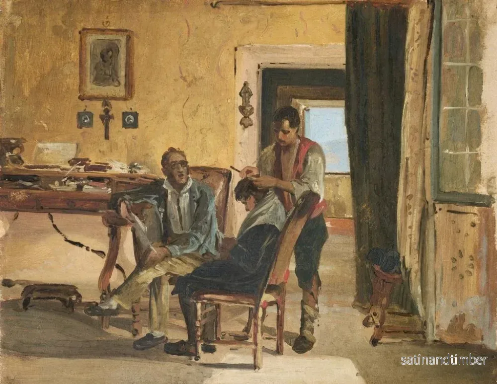 Reproduktion av målningen I frisörsalongen - Johann Baptist Kirner - Bild 2