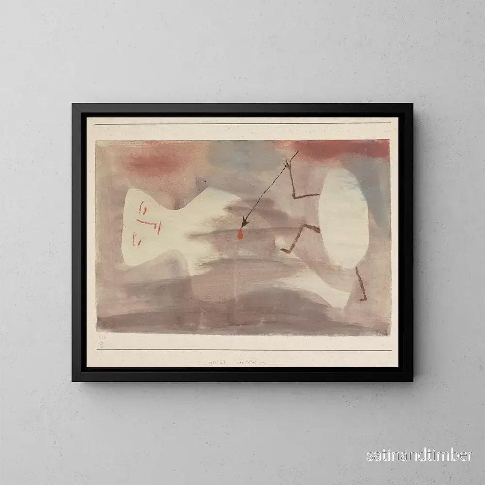 Reproduktion av målningen Som dödar vem - Paul Klee