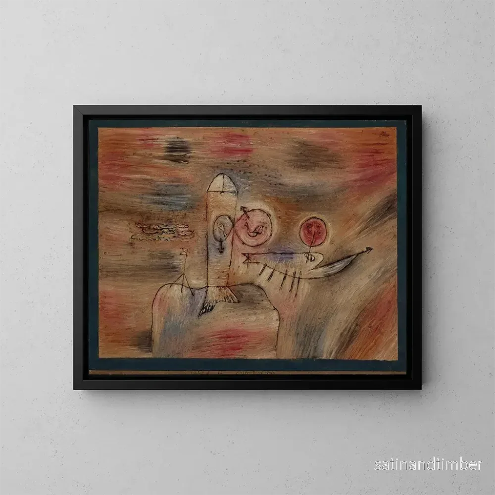Reproduktion av målningen Bon plats för att fiska - Paul Klee