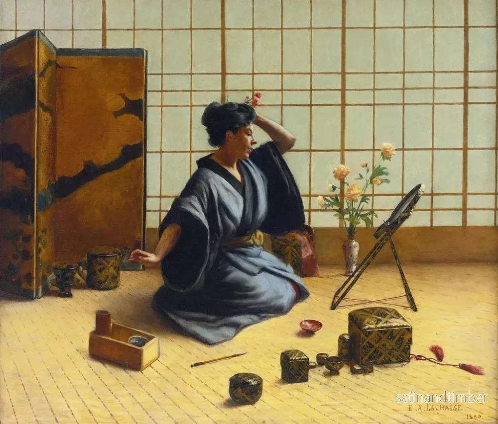 Reproduktion av målningen av ett japanskt rum - Eugène Armand Lachaise - Bild 2