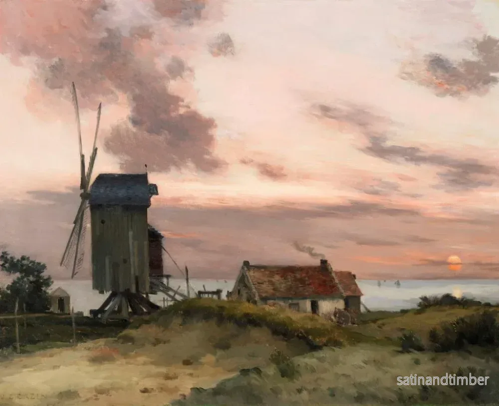 Reproduktion av målningen Moulin sur une plage - Jean-Charles Cazin - Bild 2