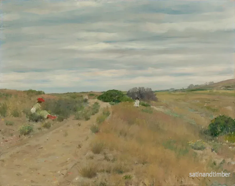 Reproduktion av målningen L'ancienne route de sable - William Merritt Chase - Bild 2