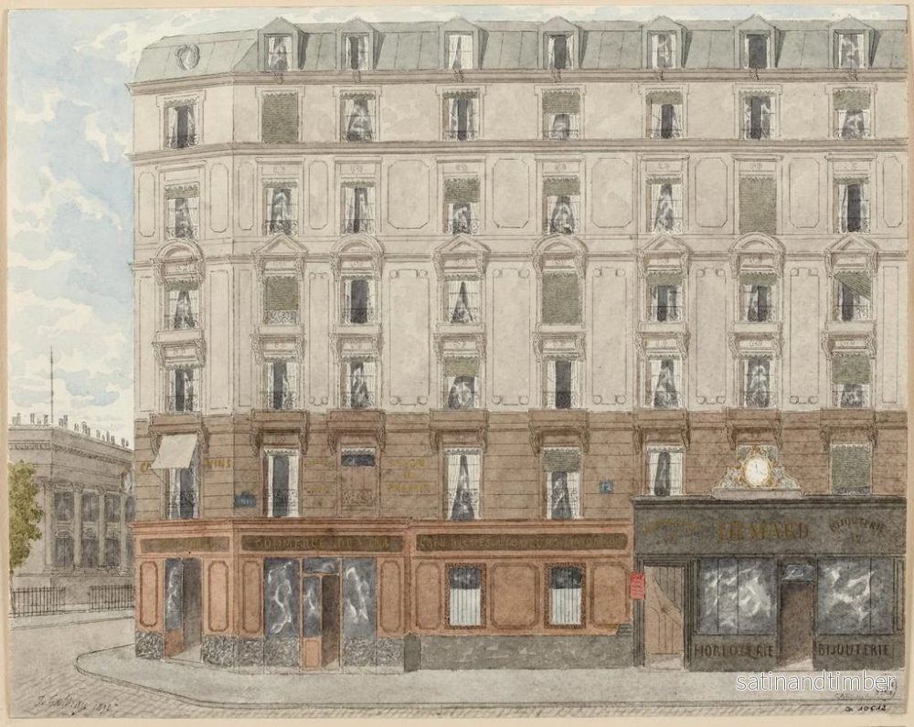 Reproduktion av målningen Rue Loncladel, gamla gatan Joquelet, nr 12, 2:a arrondissementen - Jules Gaildrau - Bild 2