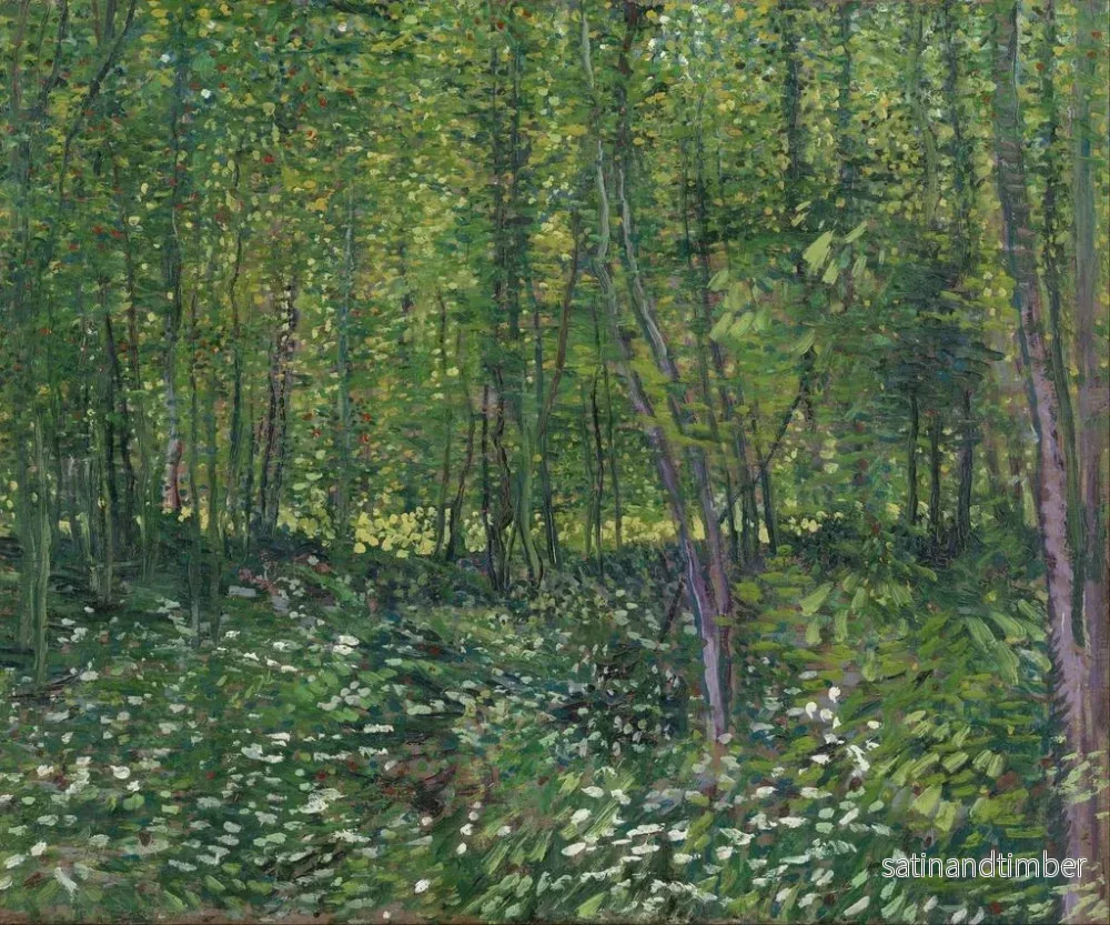 Reproduktion av målningen Träd och undervegetation - Vincent van Gogh - Bild 2