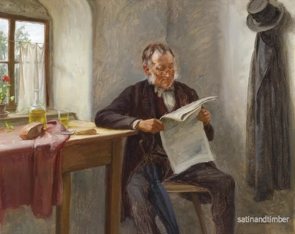 Reproduktion av målningen Le lecteur de journaux - Carl Zewy - Bild 2