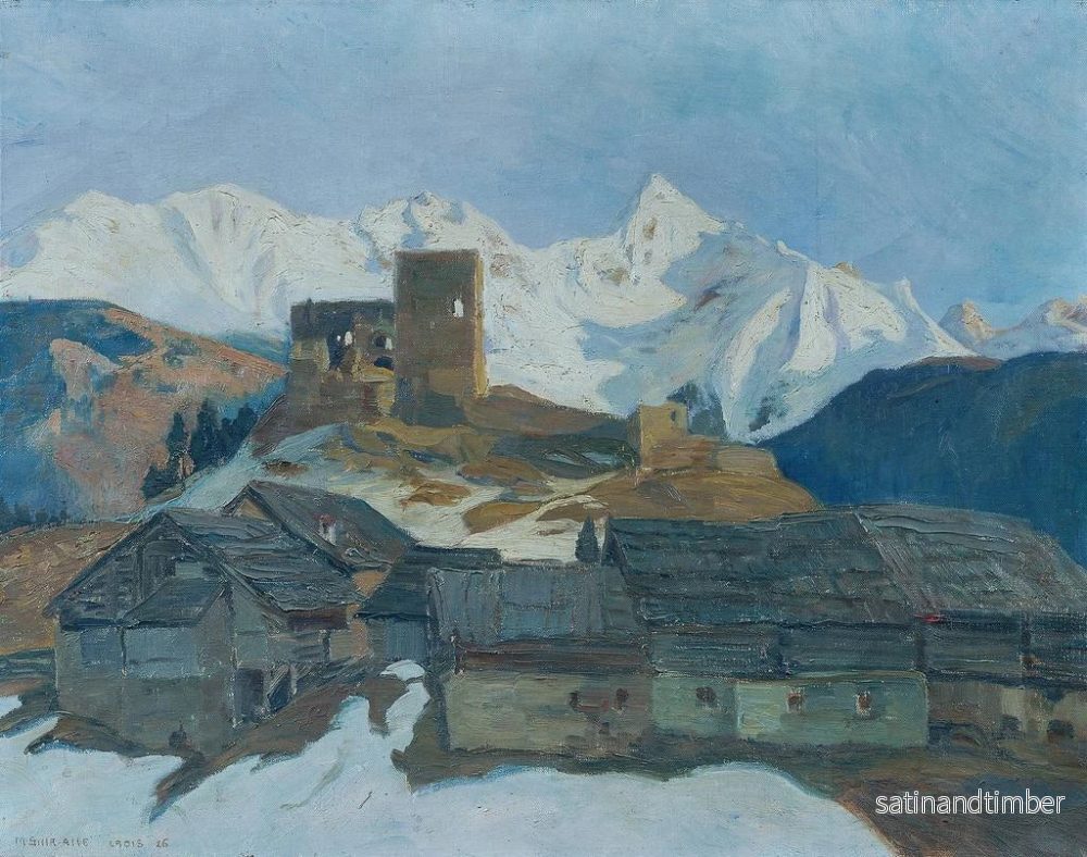 Reproduktion av målningen Vinter i Ladis, Tyrol - Mathilde SittaAll - Bild 2