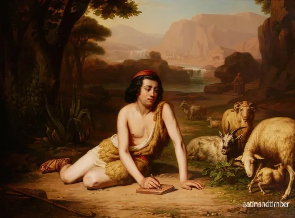 Reproduktion av målningen Giotto tecknar efter naturen - John William Godward - Bild 2