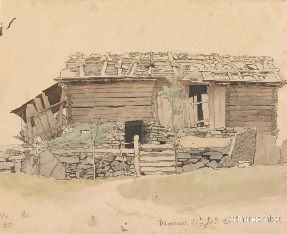 Reproduktion av målningen Lève et jardin de Vassenden - Hans Gude - Bild 2