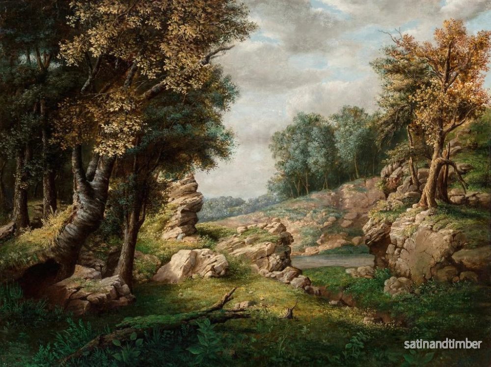 Reproduktion av målningen Le rocher de Dell près du village - George Inness - Bild 2