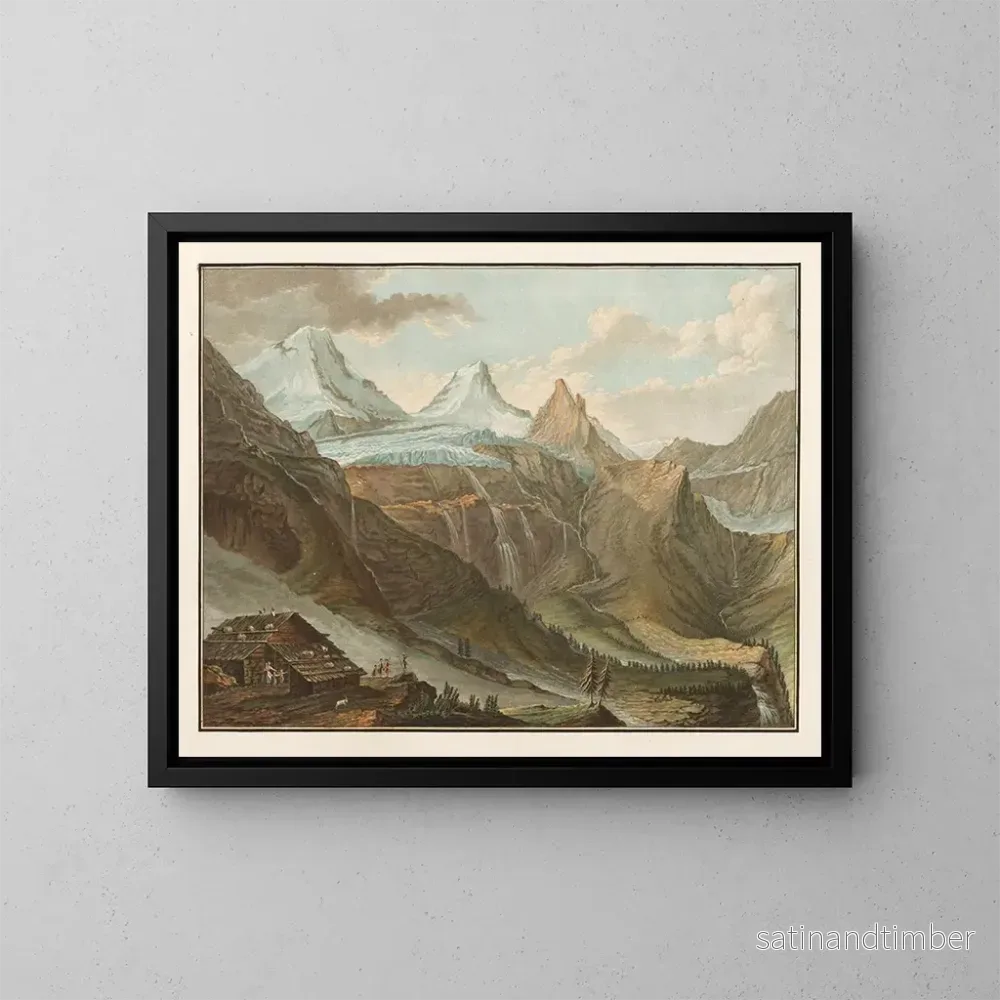 Reproduktion av målningen Vue de Breithorn depuis le glacier de Breithlauwinen - Caspar Wolf