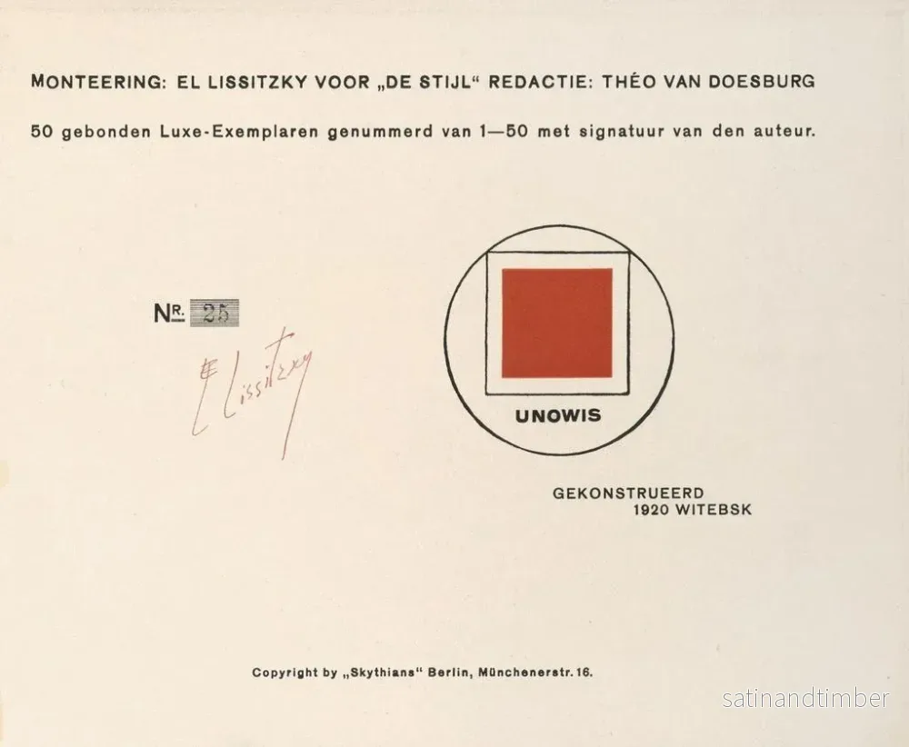 Reproduktion av målningen Att bli suprematist av två färger i sex konstruktioner Pl 11 - El Lissitzky - Bild 2