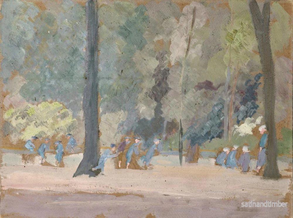Reproduktion av målningen av en lekande i en offentlig park - Ernst Schiess - Bild 2
