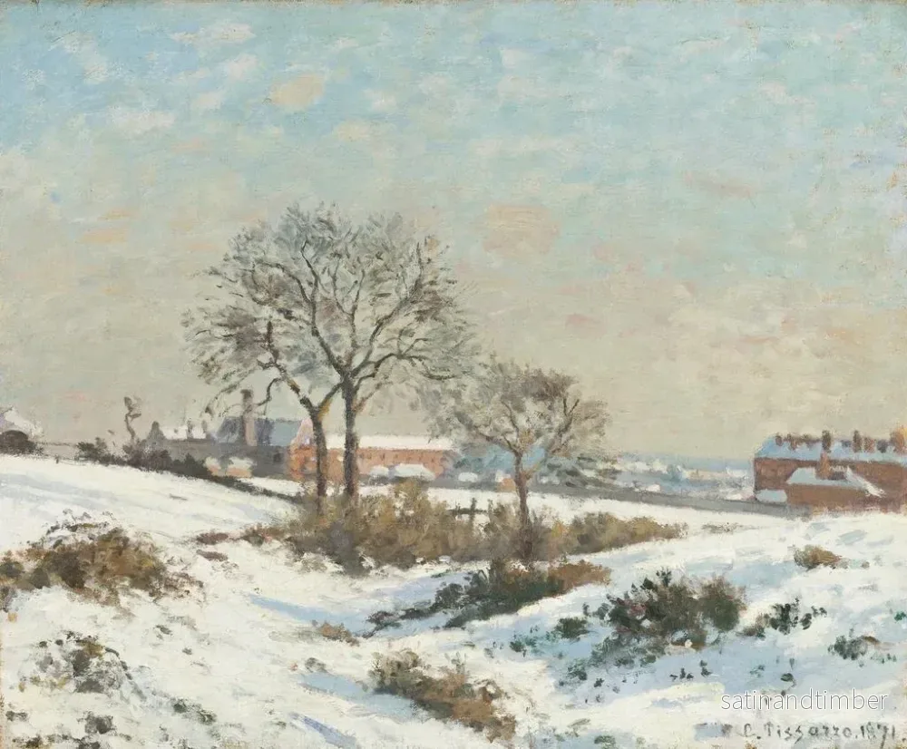 Reproduktion av målningen av snölandskap i South Norwood - Camille Pissarro - Bild 2