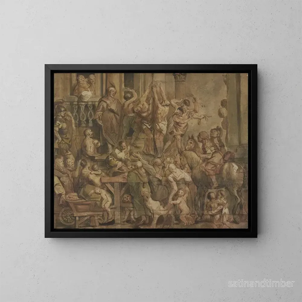 Reproduktion av målningen Flagellation des coupables - Jacob Jordaens