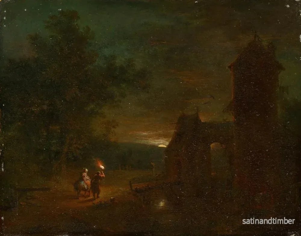 Reproduktion av målningen La Fuite en Égypte - Johann Conrad Seekatz - Bild 2