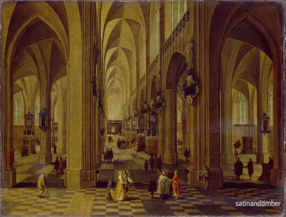 Reproduktion av målningen Inomhusmålning av Antwerpen katedral - Pieter Neeffs den äldre - Bild 2