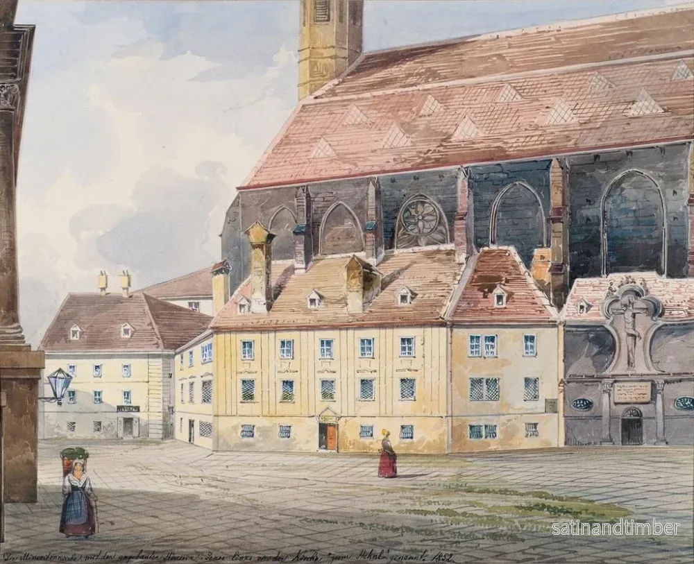 Reproduktion av målningen av Minoritkyrkan i Wien - Friedrich Leibold - Bild 2